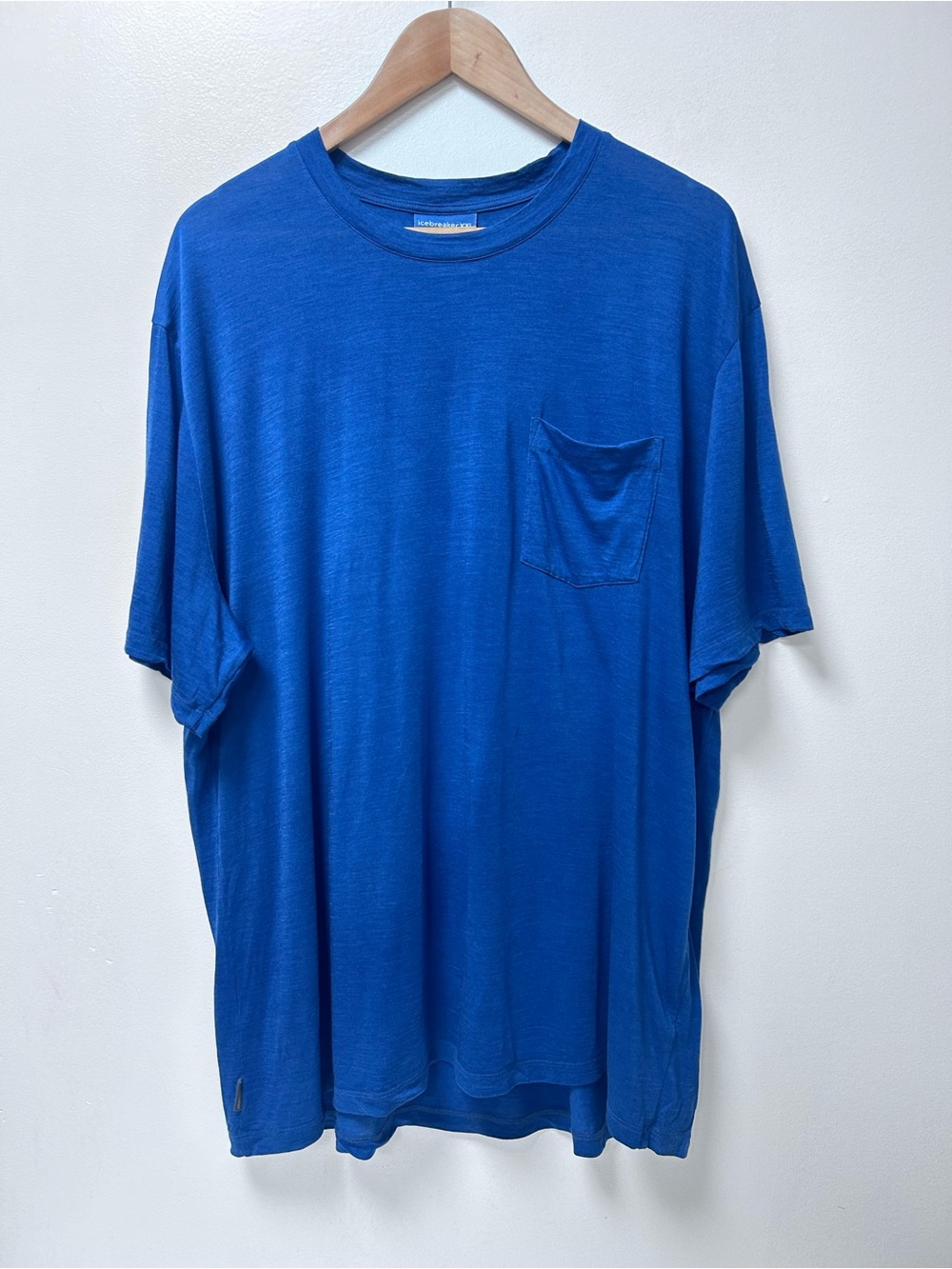 Icebreaker Merino Wool Pocket T-Shirt XXL Blue Men’s Base Layer Outdoor Hiking